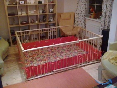 Большой детский деревянный манеж 1.5х2.0м с калиткой в Москве