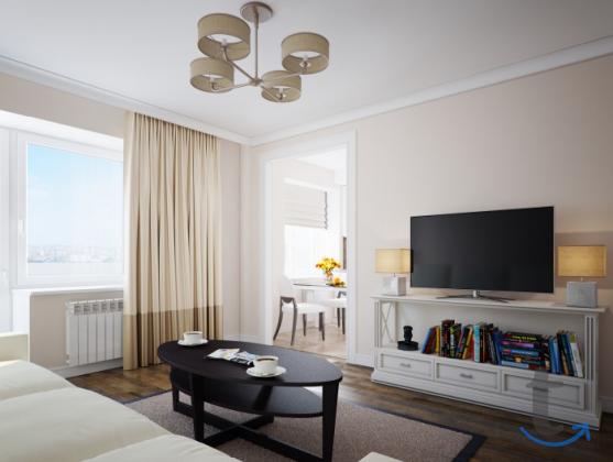 2 -к. квартира в аренду, 65 м2, 12 /14 эт. в Сочи