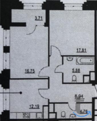2 -к. квартира, 68 м2, 24 /24 эт. в Москве