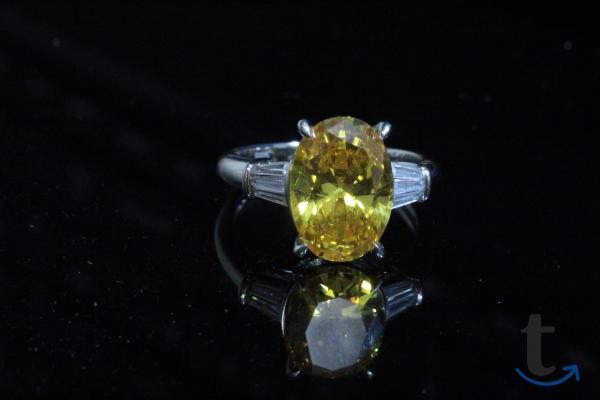 Кольцо серебряное с цитрином в Казани