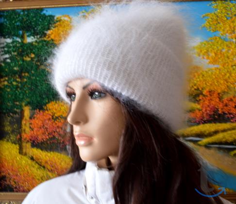 Шапки: вязаные спицами мохеровые двухслойные в Оренбурге