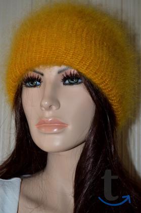 Шапки и комплекты двухслойные из пух-мохера спицами в Оренбурге