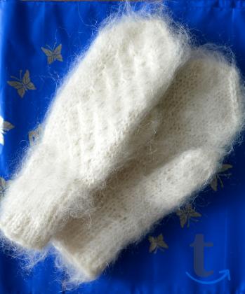 Варежки: спицами пуховые с орнаментом в Оренбурге