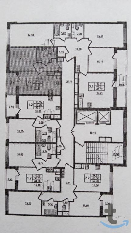 2 -к. квартира, 34 м2, 13 /15 эт. в Санкт-Петербурге